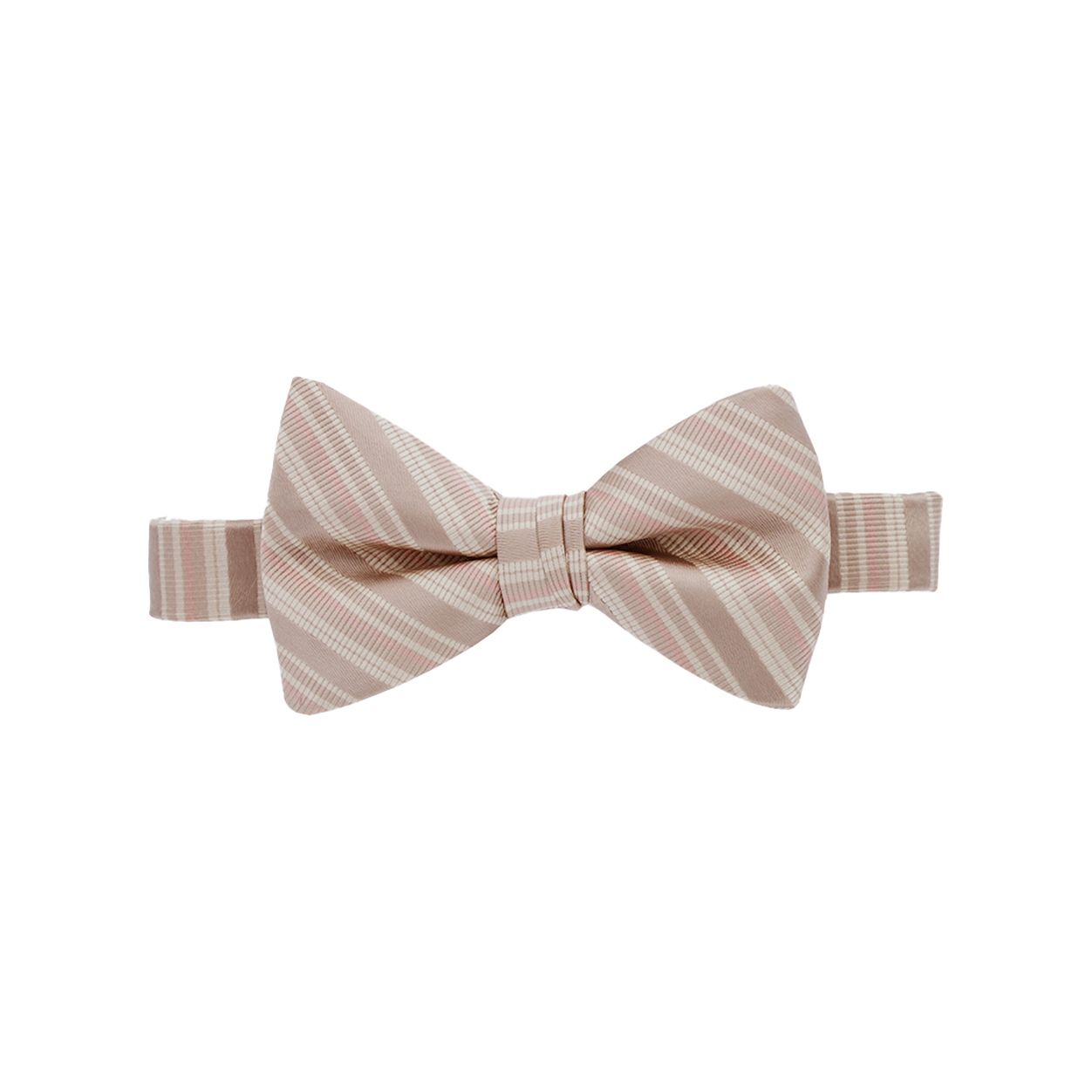 Rum Pink Striped Bow Tie image number 1