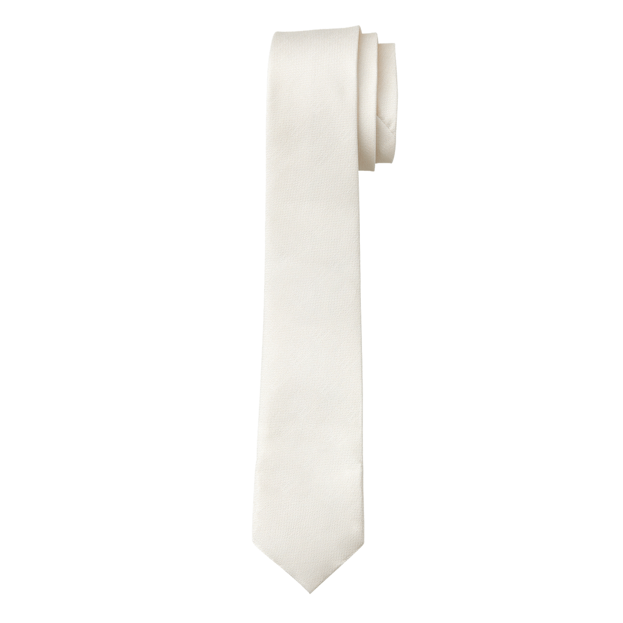 Pearl White Textured Long Tie image number 1