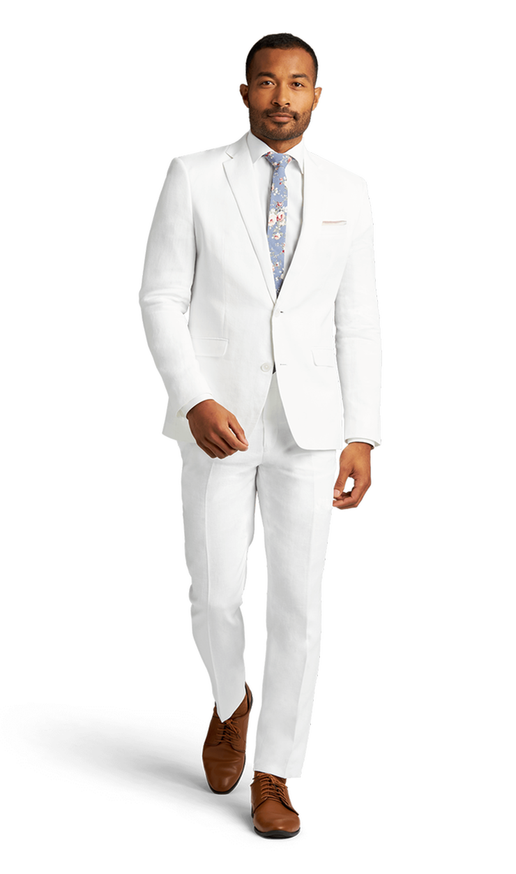 White Notch Lapel Suit