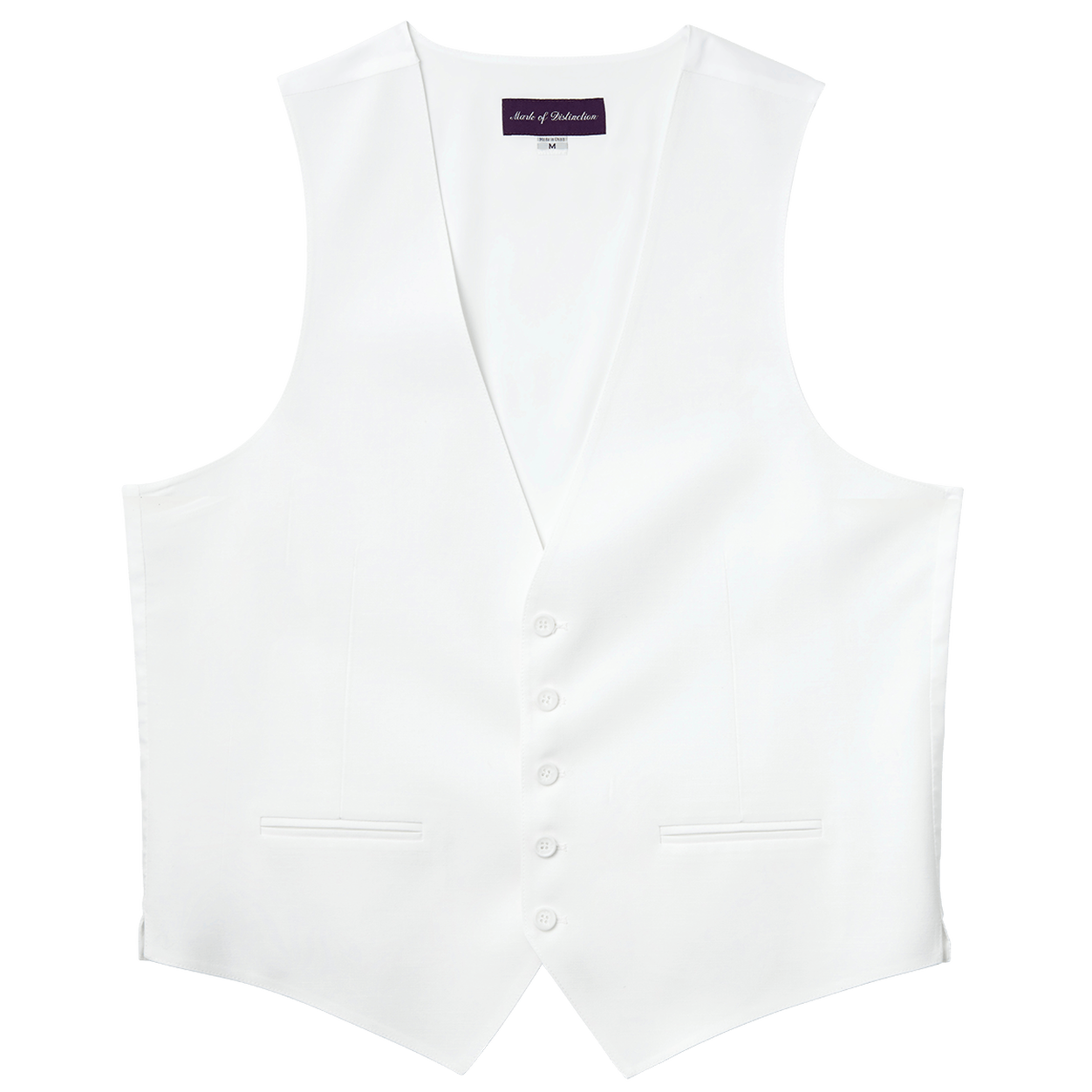 White 5 Button Vest image number 1