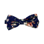 Navy Floral Bow Tie image number 1