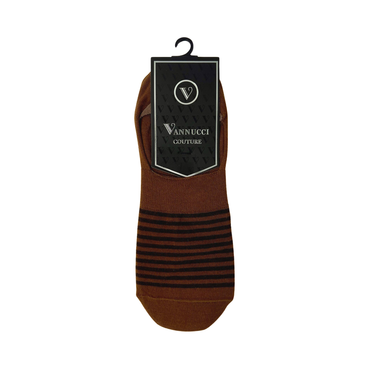 Cognac Brown No Show Socks image number 1