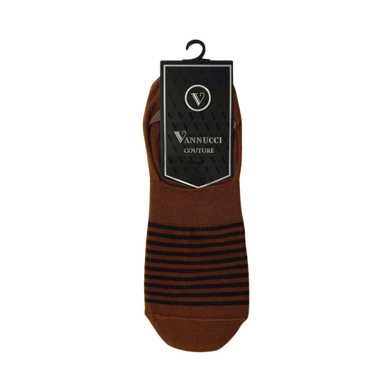 Cognac Brown No Show Socks