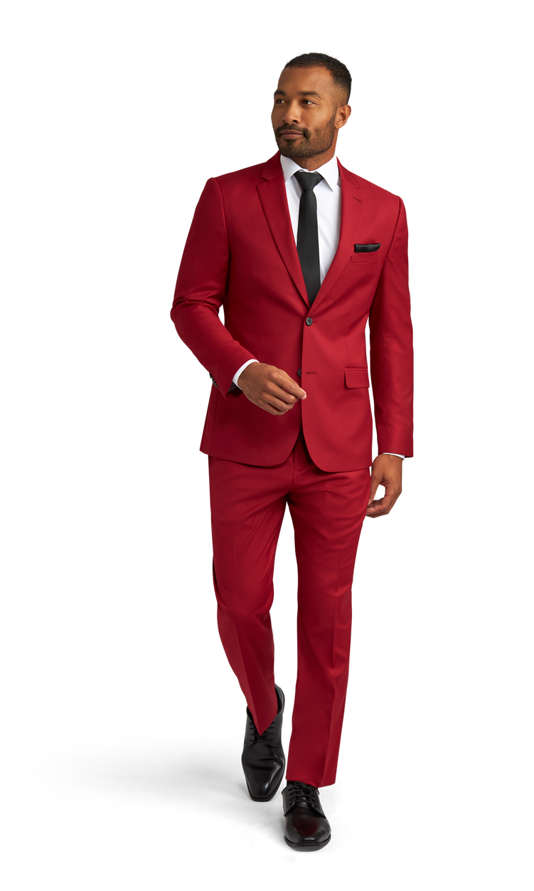 Red Stretch Suit Separates image number null