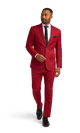 Red Stretch Suit Separates image number null