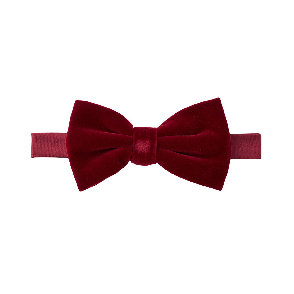 Burgundy Velvet Bow Tie image number 1