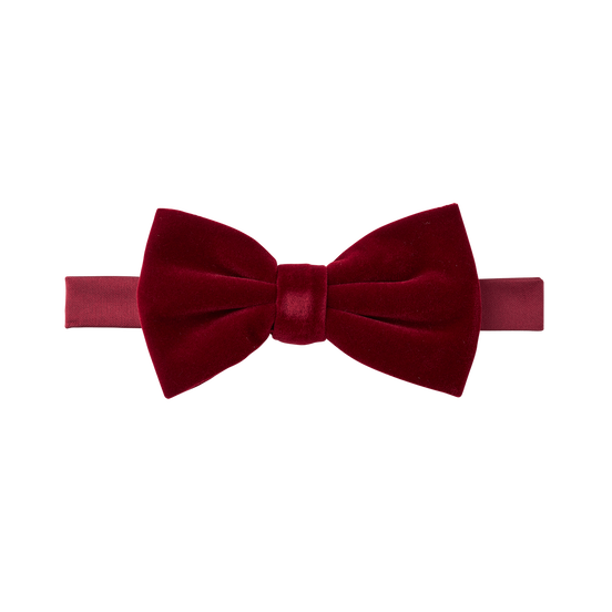 Burgundy Velvet Bow Tie
