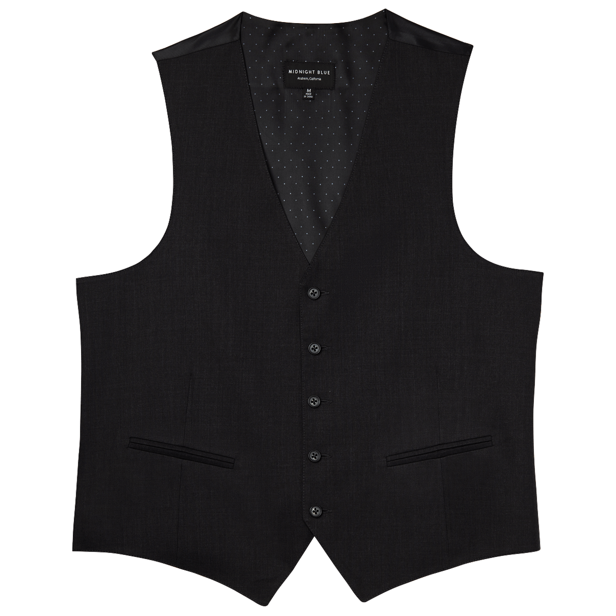 Black Performance Fabric Suit Vest image number 1