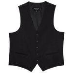 Black Performance Fabric Suit Vest image number 1
