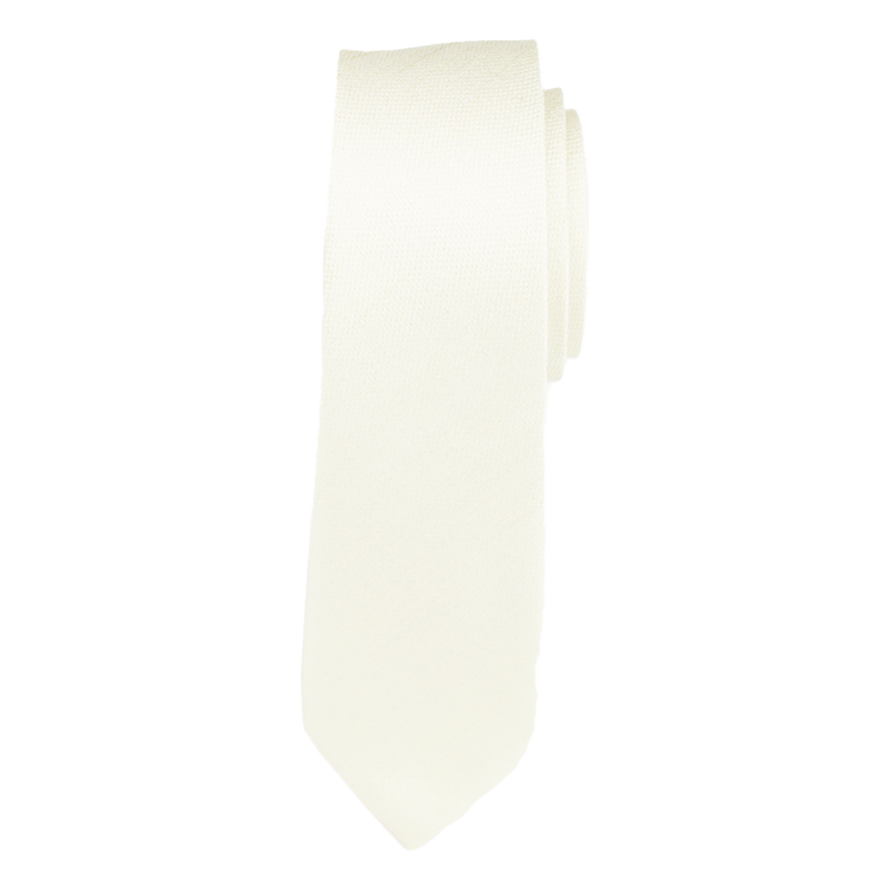 Ivory Matte Long Tie image number 1