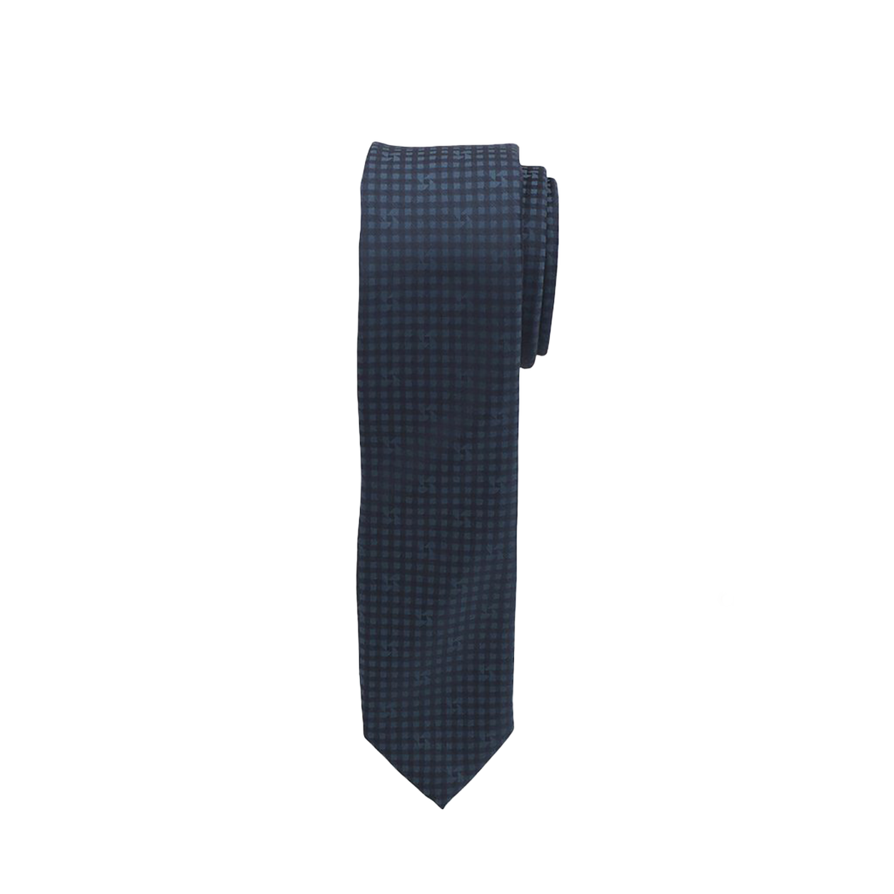 Teal And Black Mini Checker Tie image number 1