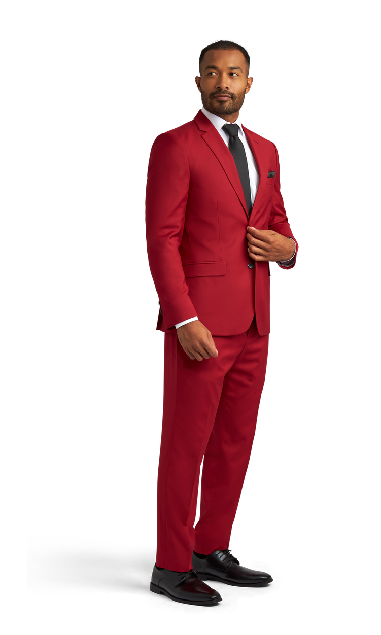 Red Stretch Suit Separates image number null