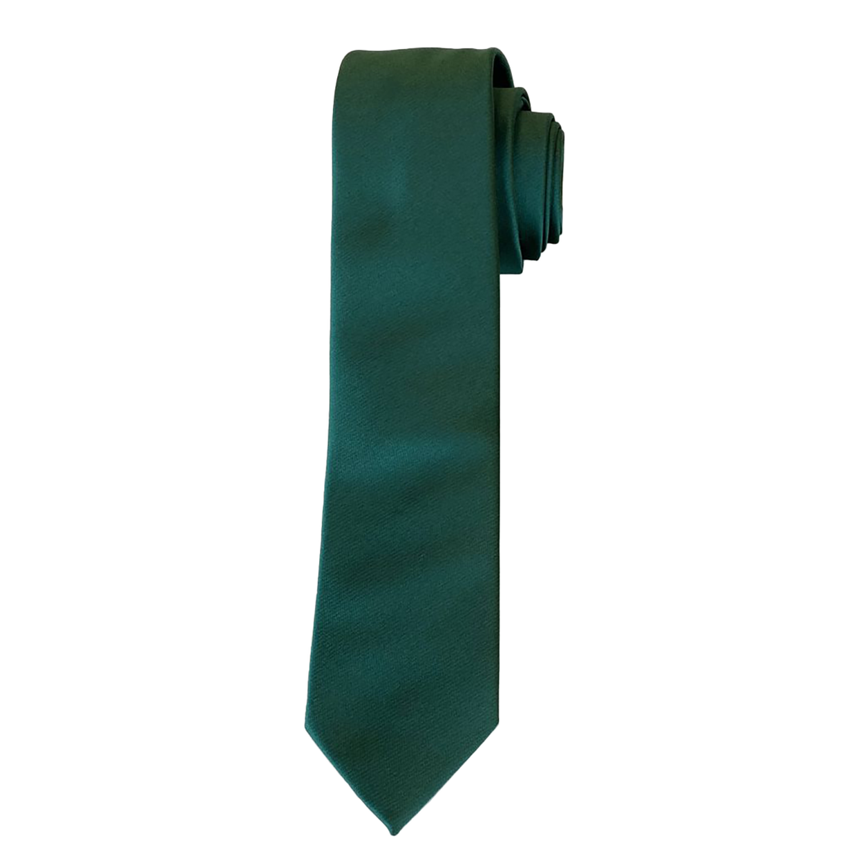Hunter Green Satin Tie image number 1