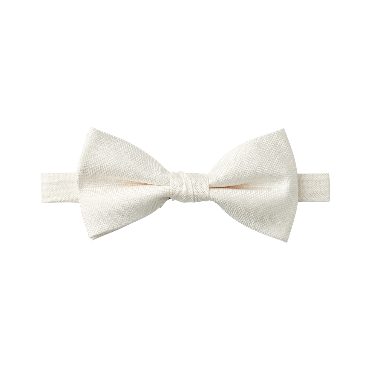 Pearl White Textured Bow Tie image number 1