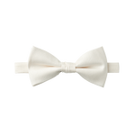 Pearl White Textured Bow Tie image number 1