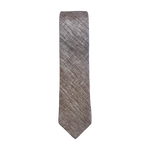 Brown Linen Long Tie image number 1