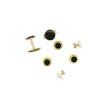 Black & Gold Studs & Cufflinks image number null