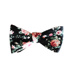 Black Floral Bow Tie image number null