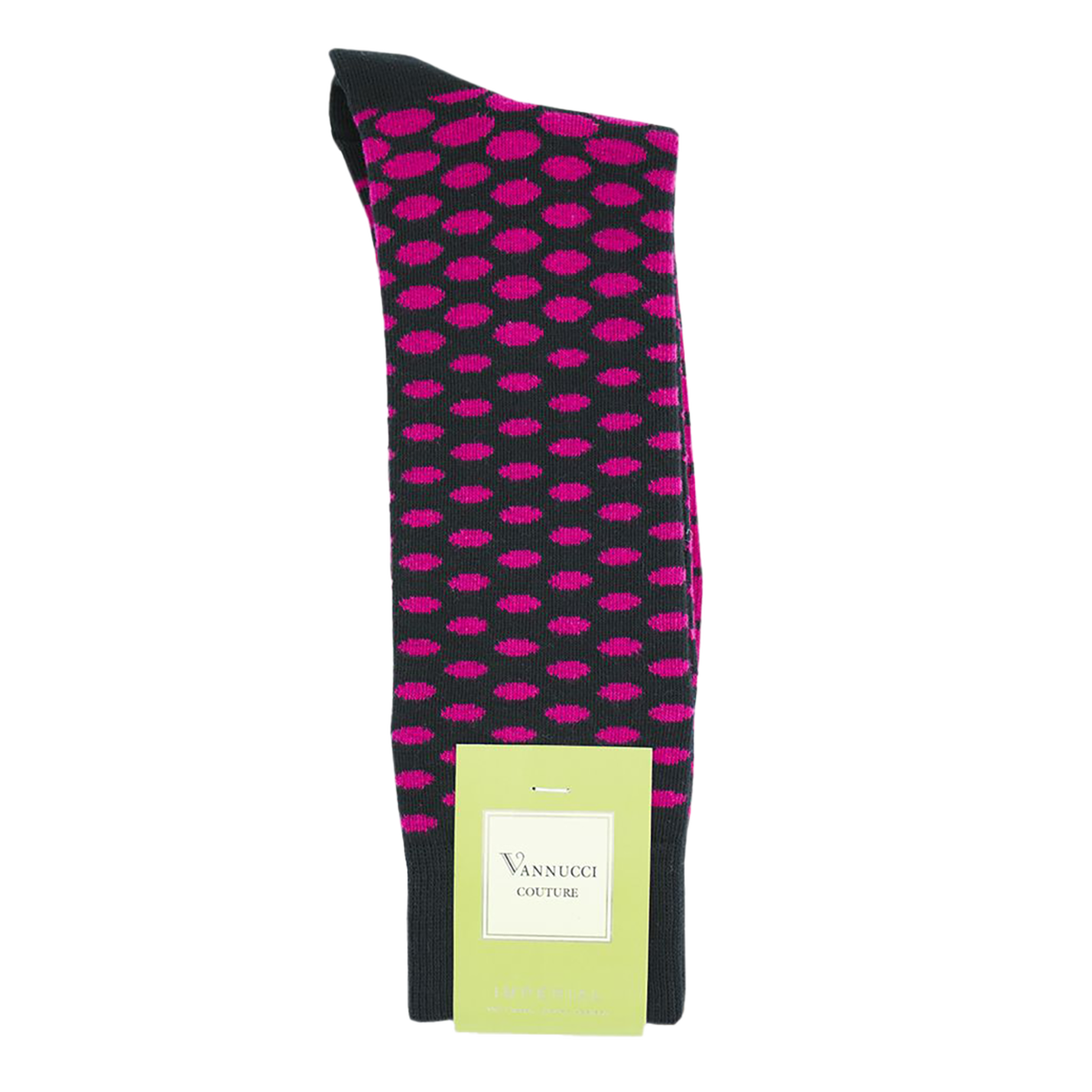 Pink Fuchsia With Black Dot Socks image number 1