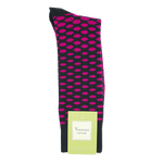 Pink Fuchsia With Black Dot Socks image number 1