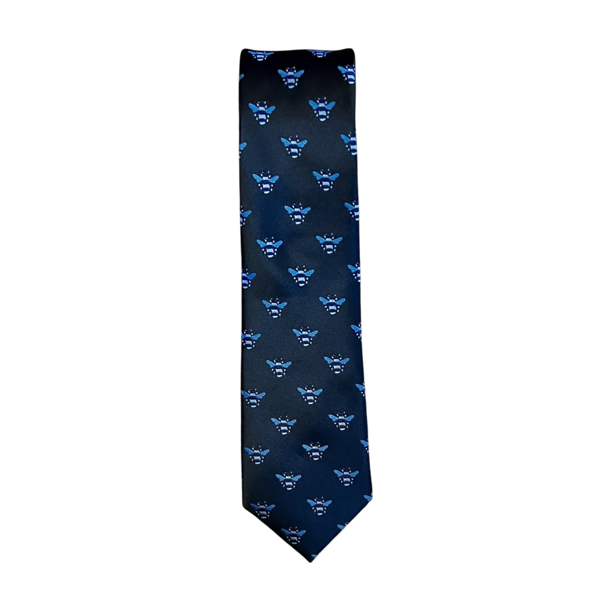 Navy and Blue Bumblebee Long Tie image number 1