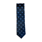 Navy and Blue Bumblebee Long Tie image number 1