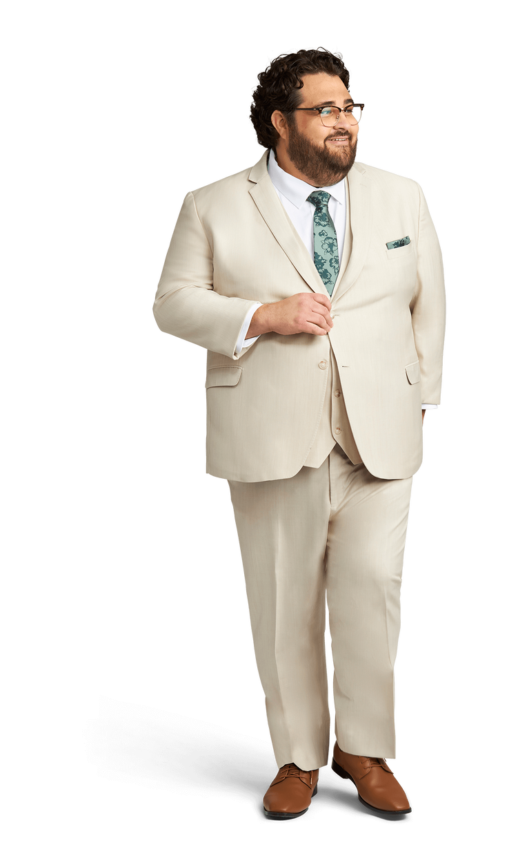 Tan Stretch Suit Separates image number 4