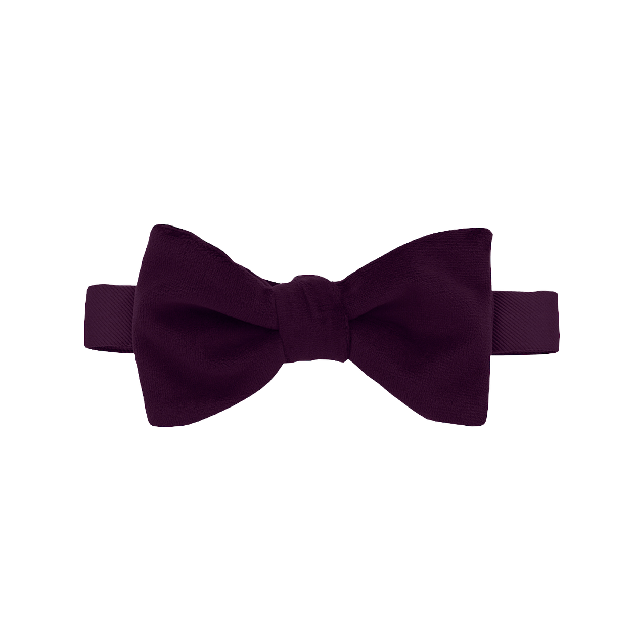 Eggplant Velvet Bow Tie image number null