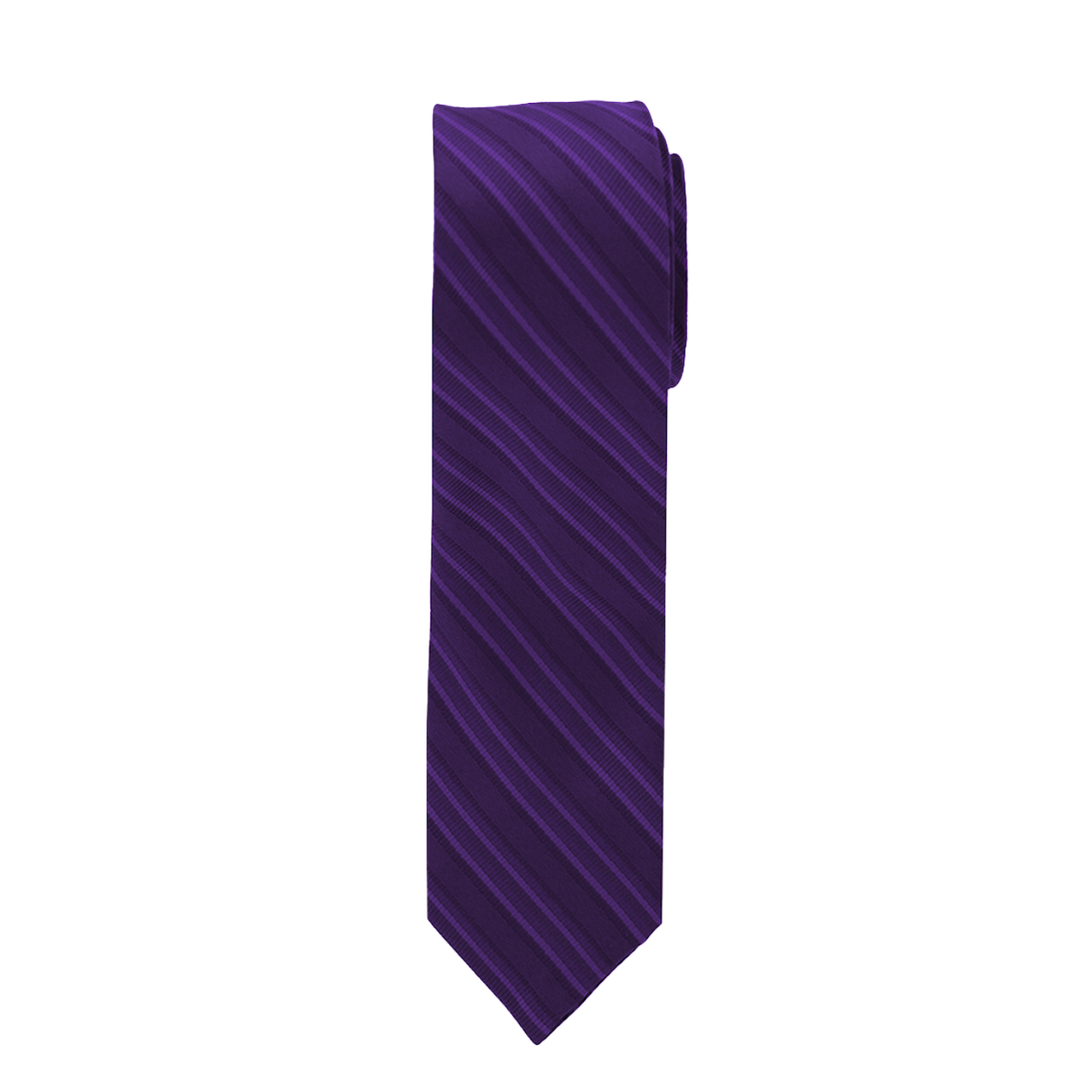 Purple Striped Long Tie image number 1