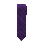 Purple Striped Long Tie image number 1