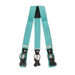 Turquoise Button And Clip Suspenders image number null