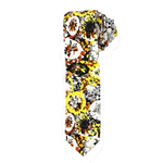 Yellow and Rust Large Floral Tie image number null