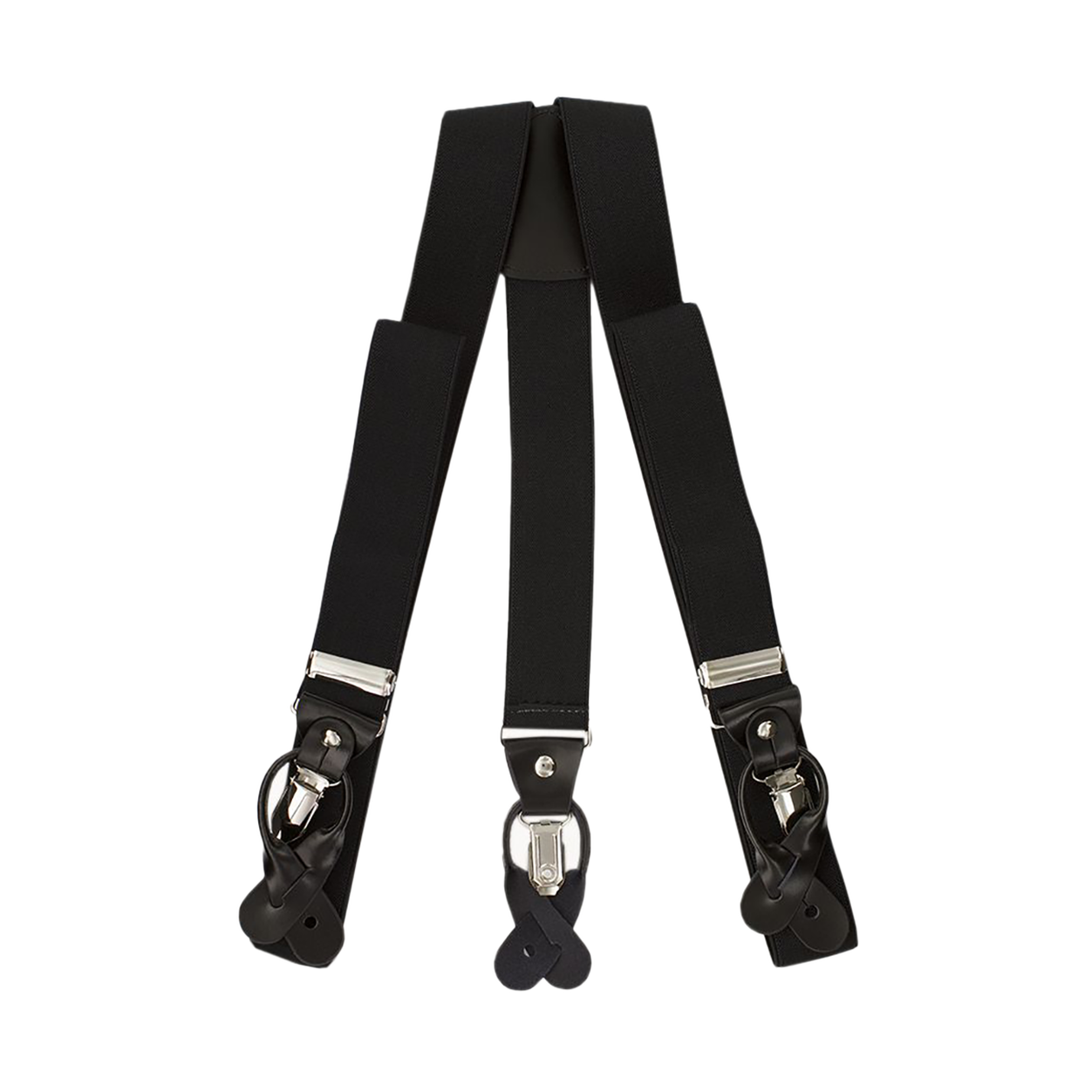 Black Button And Clip Suspenders image number null