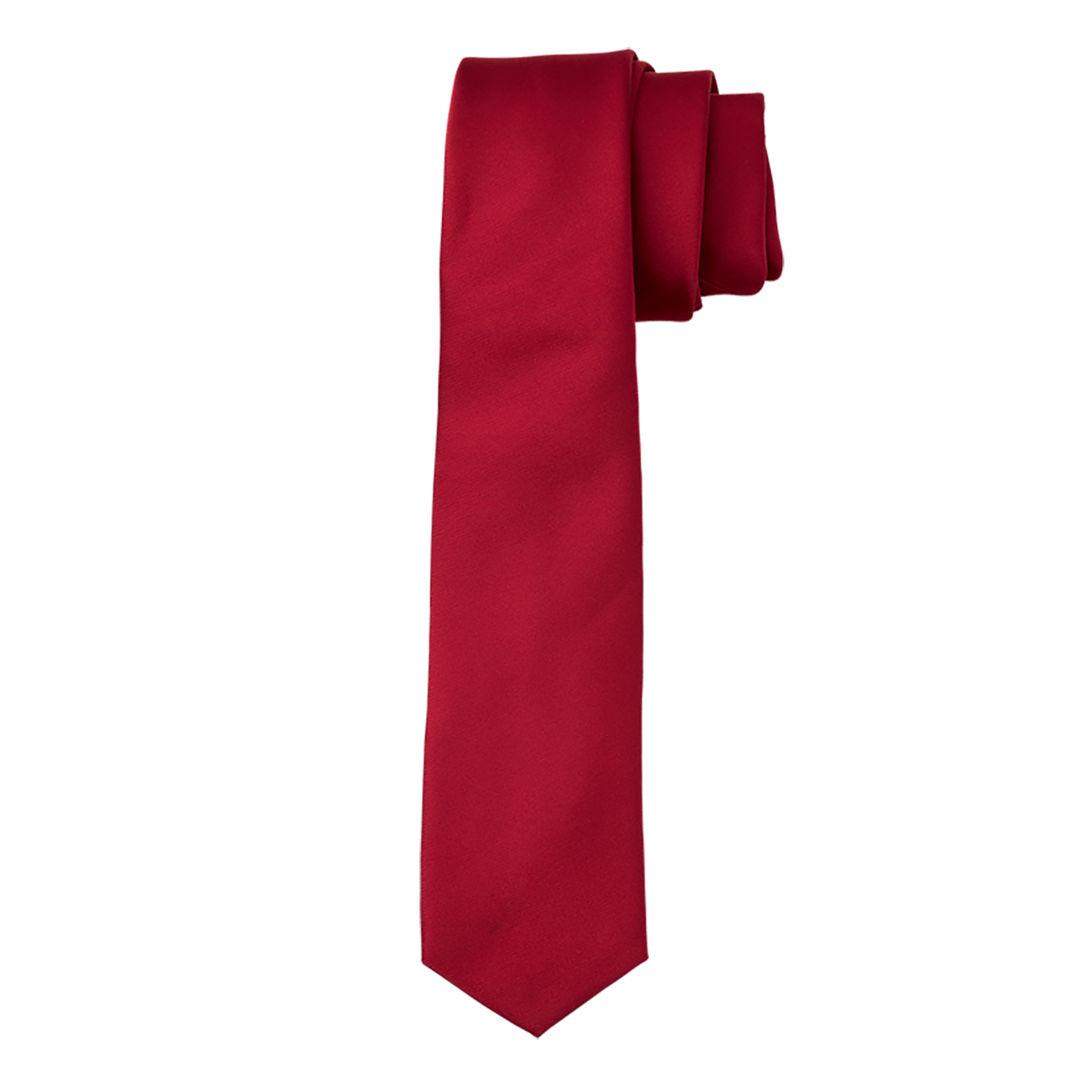 Red Satin Long Tie image number 1