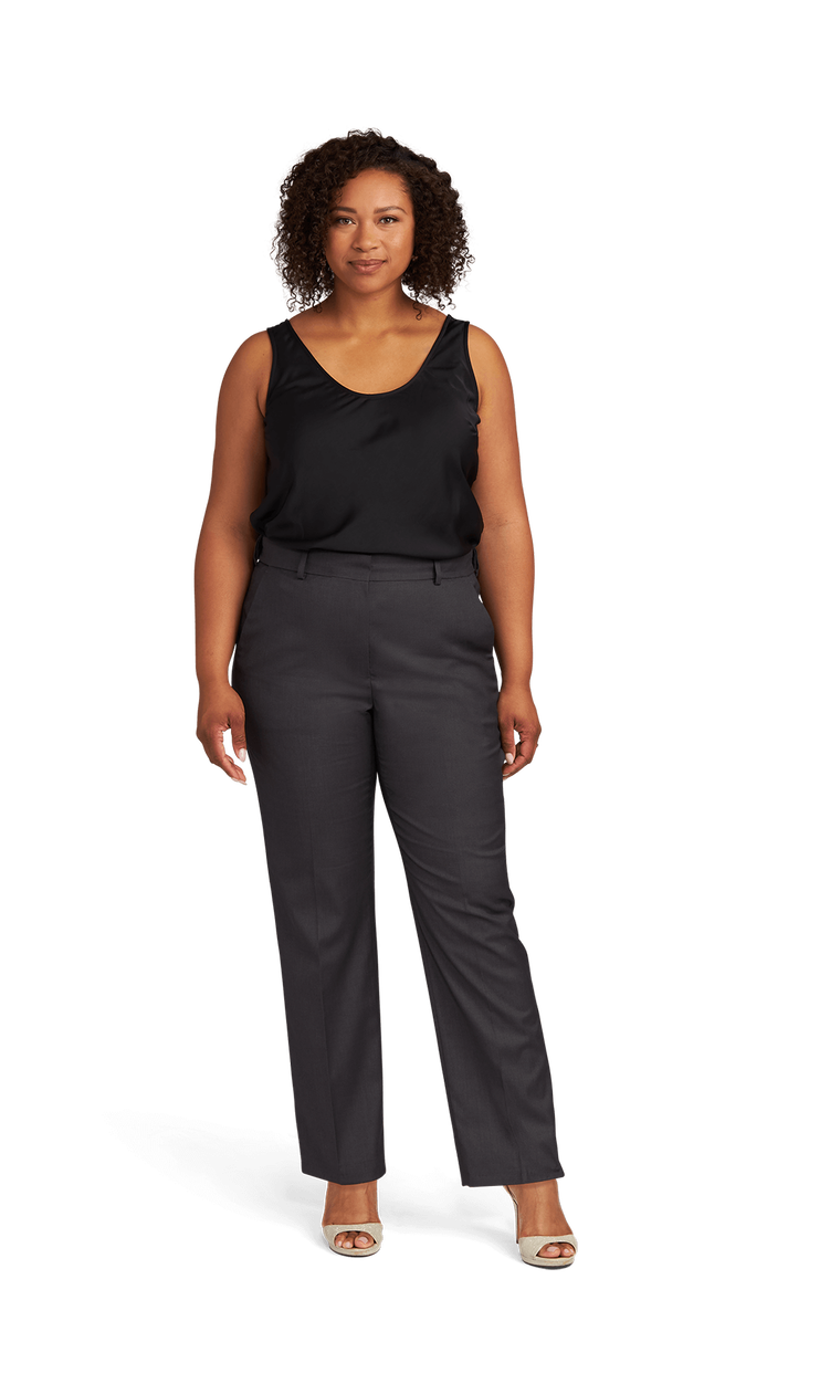 Women's Charcoal Stretch Suit Separates Pants, , large image number 2