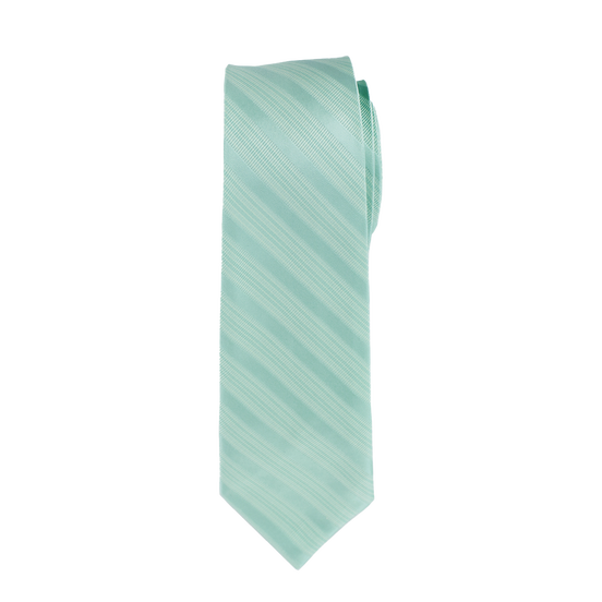 Aqua Striped Long Tie