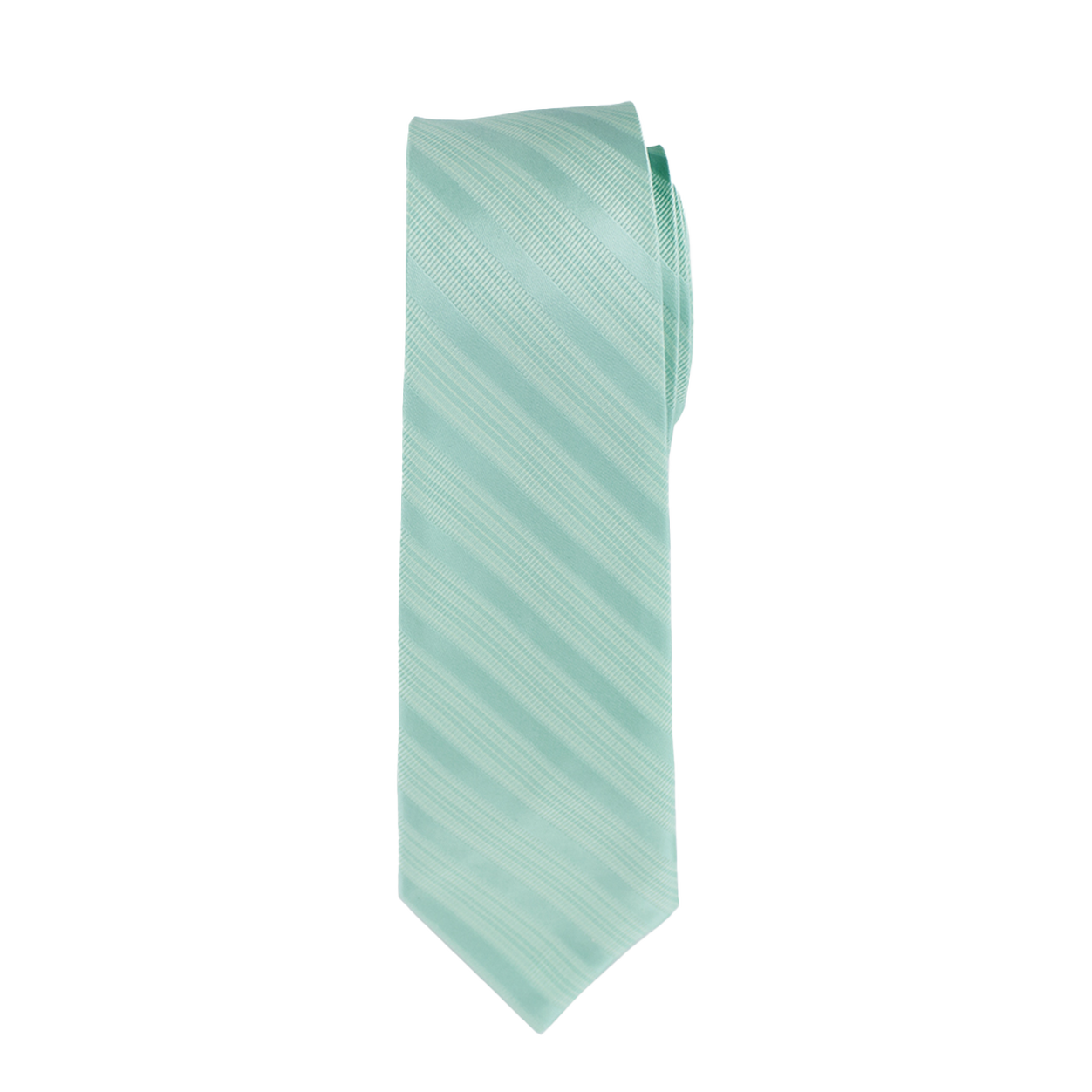Aqua Striped Long Tie image number null