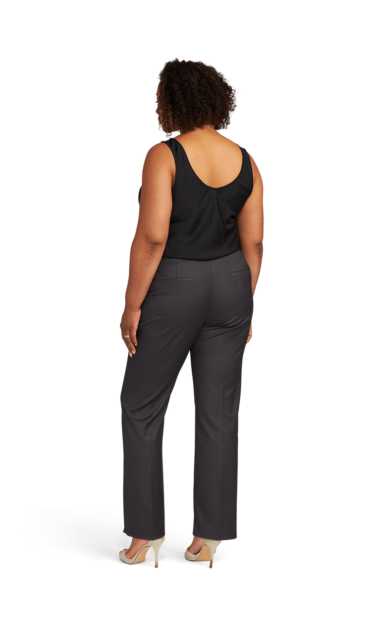 Women's Charcoal Stretch Suit Separates Pants  image number 4