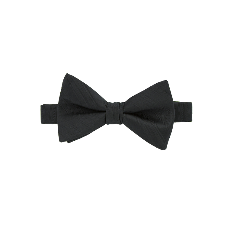 Black Striped Bow Tie