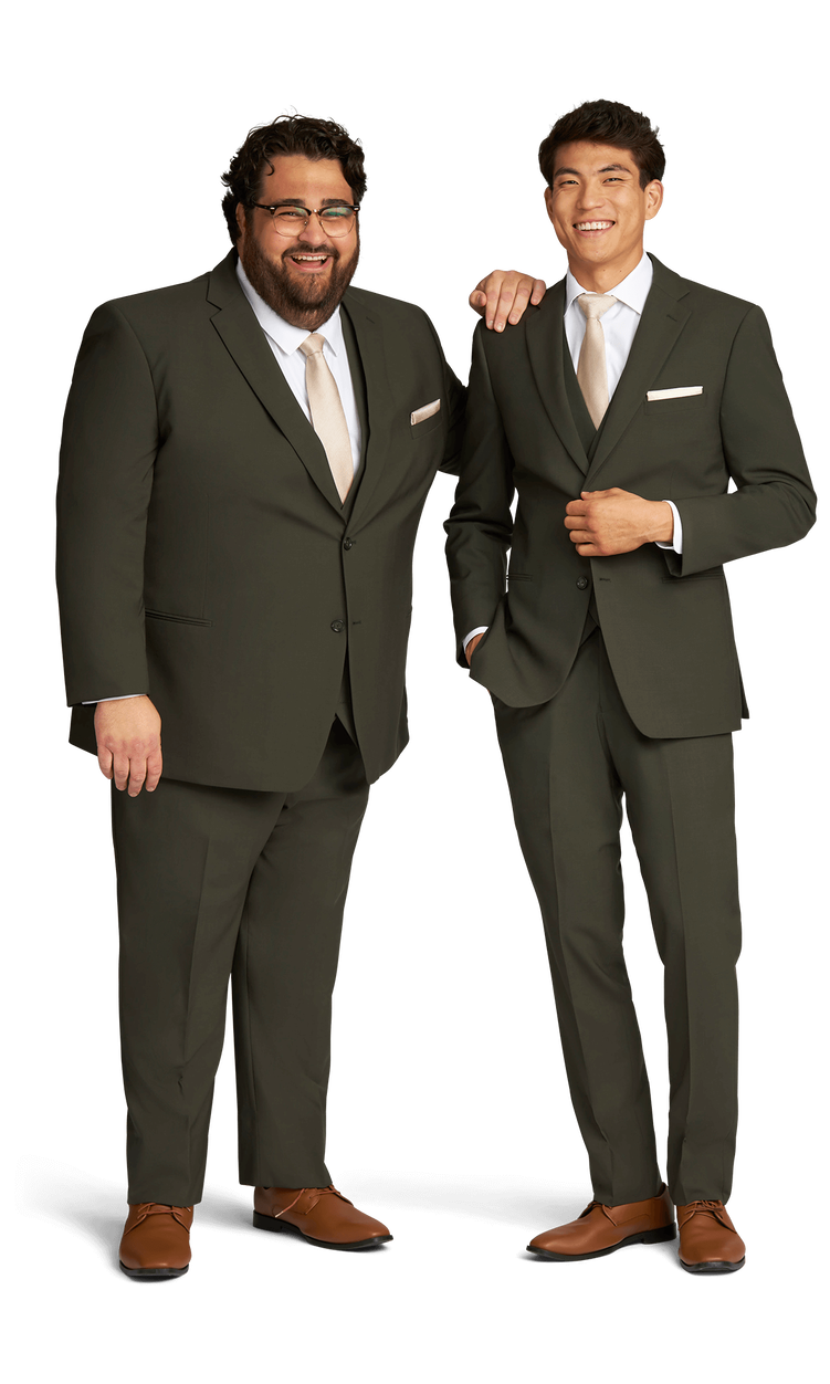 Olive Green Prado Suit image number 5