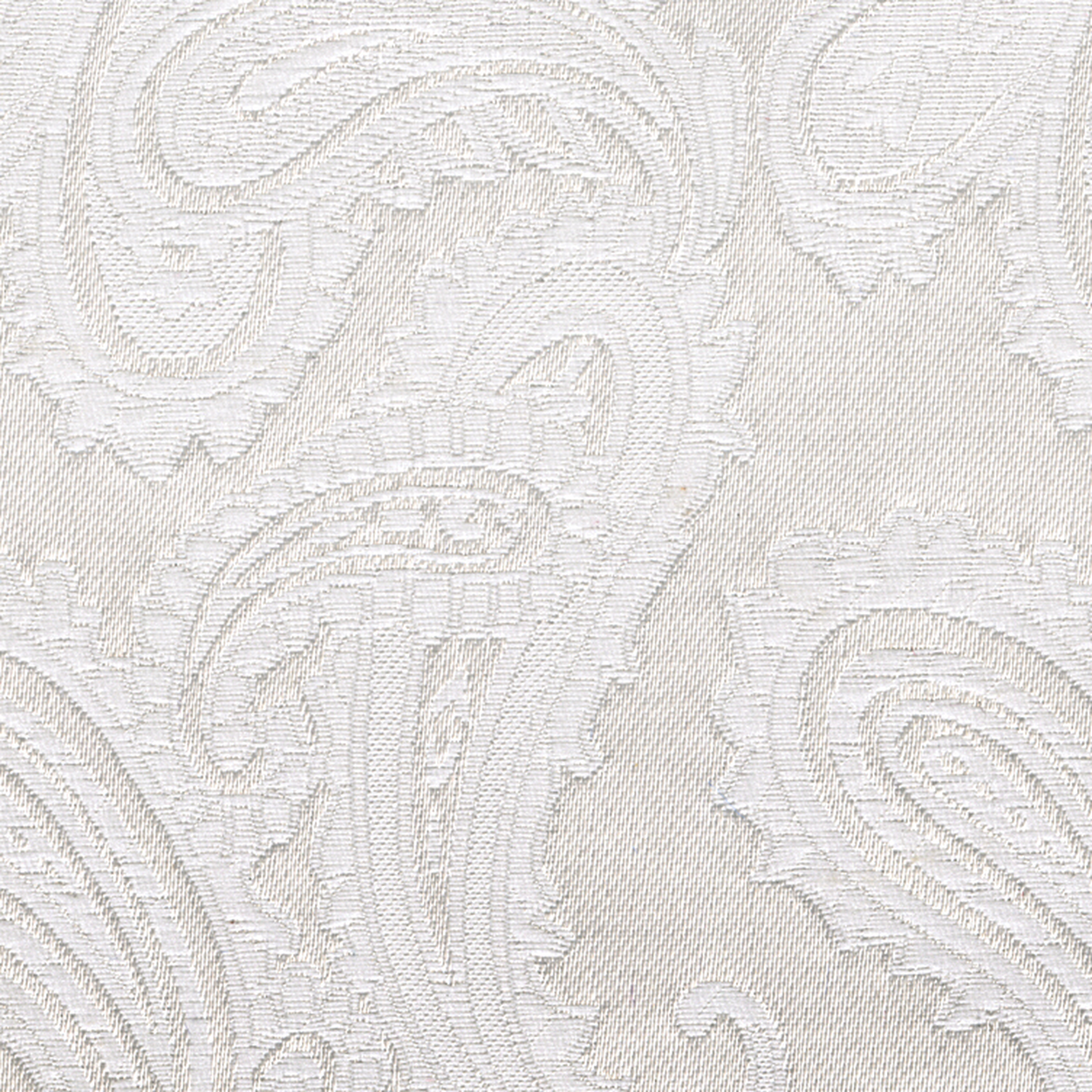 White Paisley Pocket Square image number 1