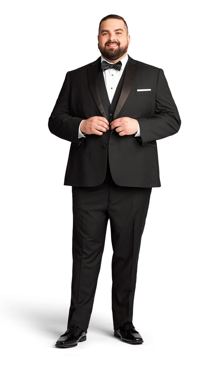 Black Stretch Notch Lapel Tuxedo Separates image number 4