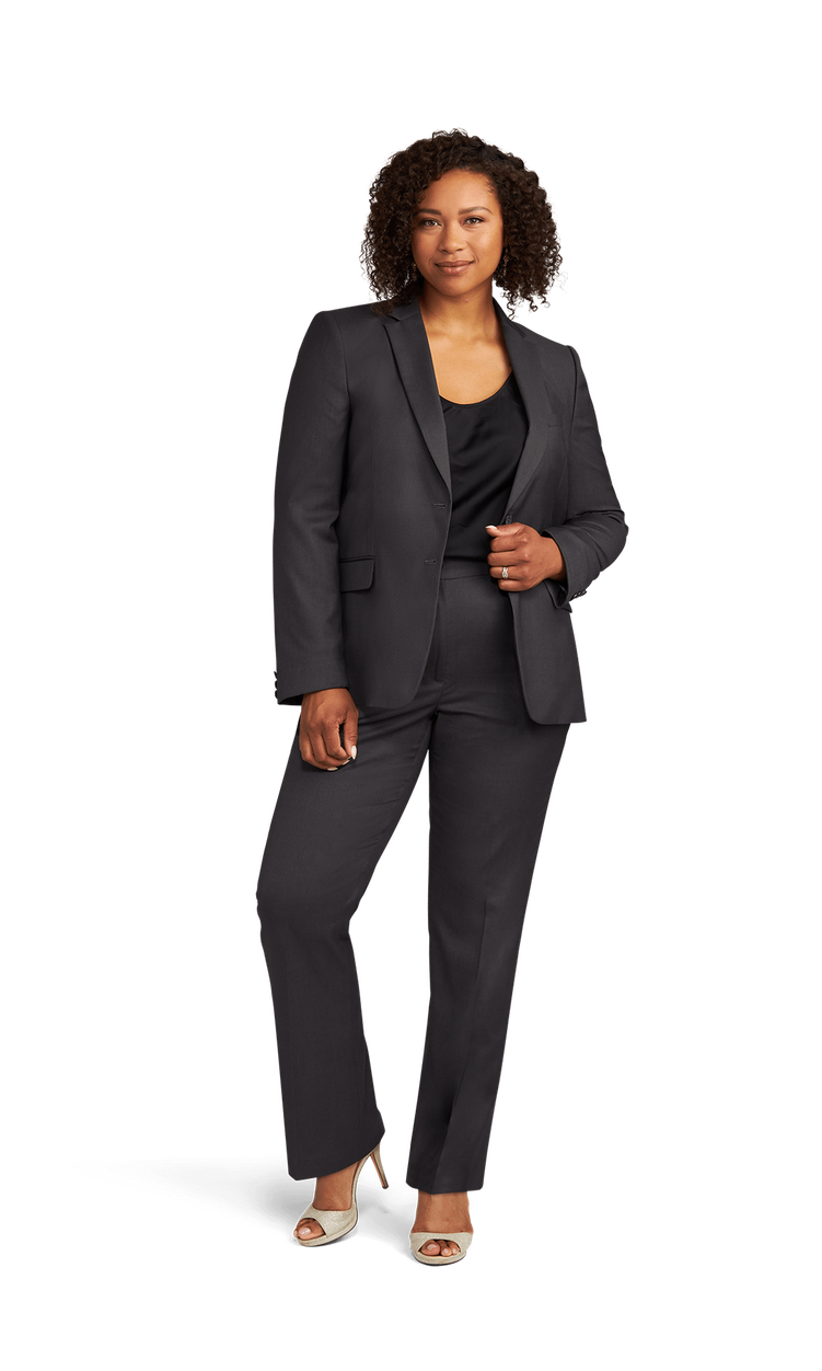 Women's Charcoal Stretch Suit Separates  image number 2