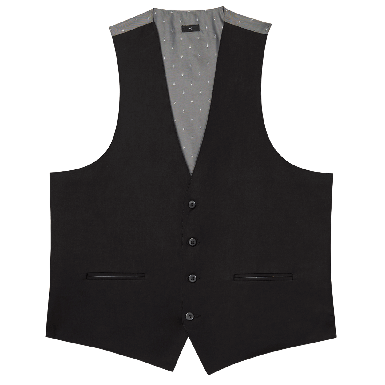Black Stretch Suit Separates Vest image number null
