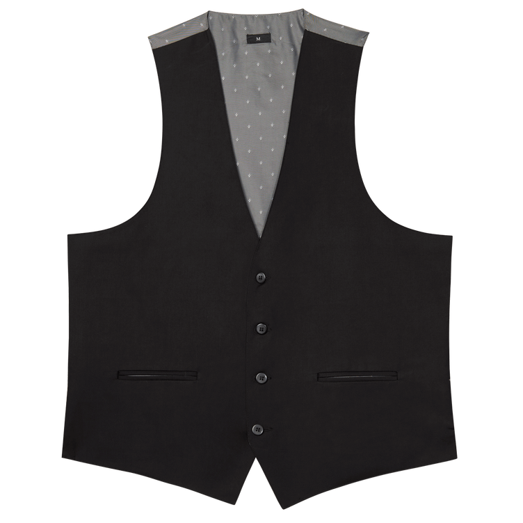 Black Stretch Suit Separates Vest