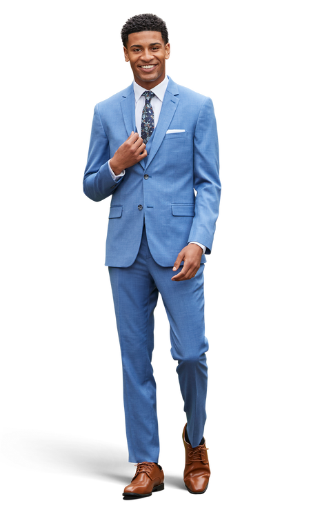 Marine Blue Stretch Suit Separates