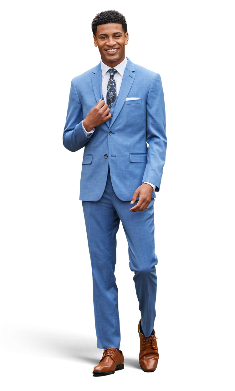 Marine Blue Stretch Suit Separates