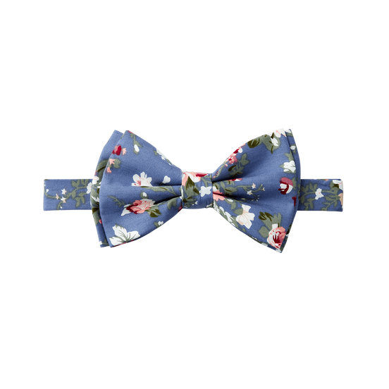 Riviera Light Blue Multicolored Floral Bow Tie