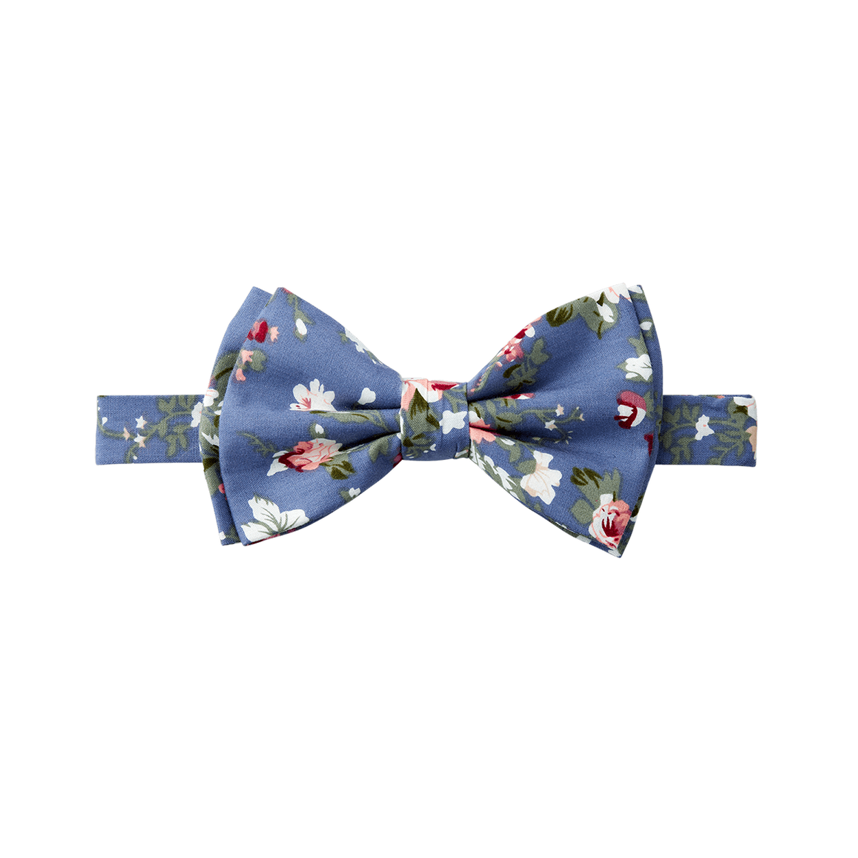Riviera Light Blue Multicolored Floral Bow Tie image number null