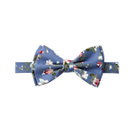 Riviera Light Blue Multicolored Floral Bow Tie image number null